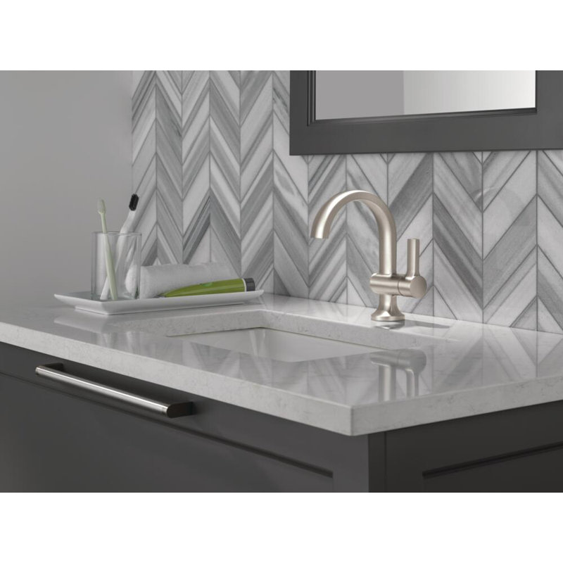Robinet de salle de bain Albion, Nickel brossé Spotshield