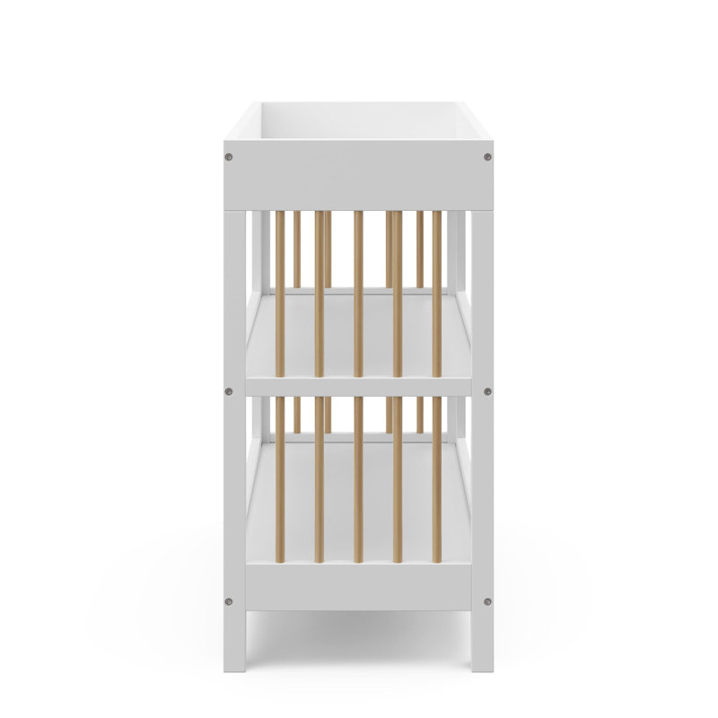 Ensemble de chambre de bébé standard convertible 2 pièces Teddi, Blanc / Bois flotté