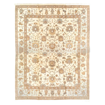 Fine Hand knotted Oushak rug 12'x 15'2"