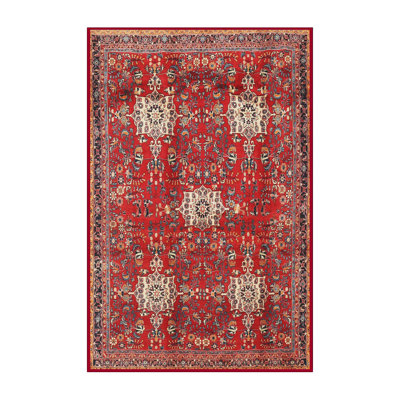 Tapis traditionnel rouge / brun / beige