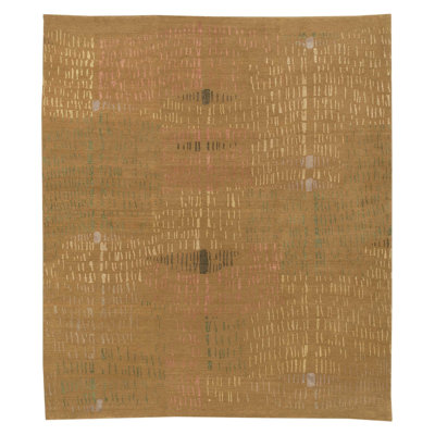 Prati Abstract Area Rug in Brown/Gold