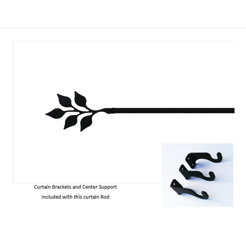 Colden Adjustable Single Curtain Rod, 21" - 35"