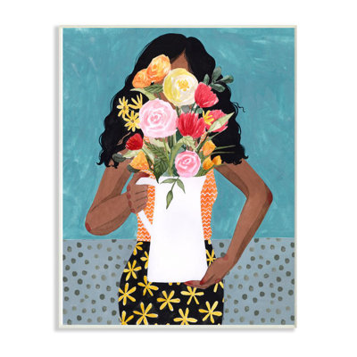 « fleur vase painting », impression sur toile