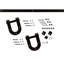 Ensemble de quincaillerie de porte de grange en fer à cheval de qualité supérieure avec rail pour portes 1 3/8 po-336479158-336479151