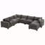 Canapé modulaire de 118 po avec repose-pieds de rangement mobile, canapé 7 places en forme de U, siège large et combinaison libre, canapé surdimensionné en chenille pour le salon et l’appartement, 2 couleurs-117248170