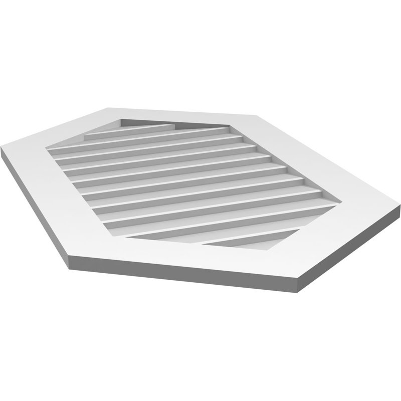 Ventilé vertical à pignon vertical en uréthane 8/12, H 1 po x l 24 po x L 40 po