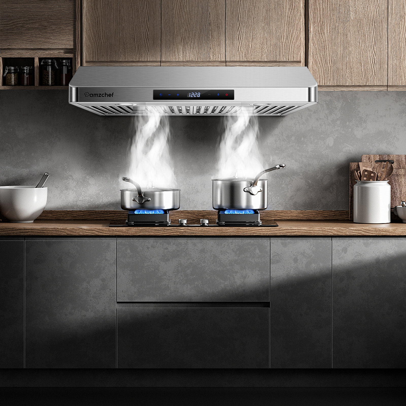 AMZCHEF 30" 700 Cubic Feet Per Minute Ducted (Vented) Under