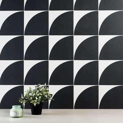 Stacy Garcia Victoria 8" x 8" Porcelain Encaustic Patterned Look Wall & Floor Tile