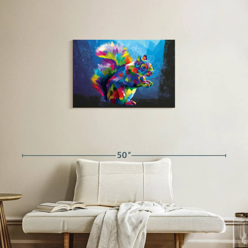 Brampt Rainbow Squirrel, 20" H x 30" W