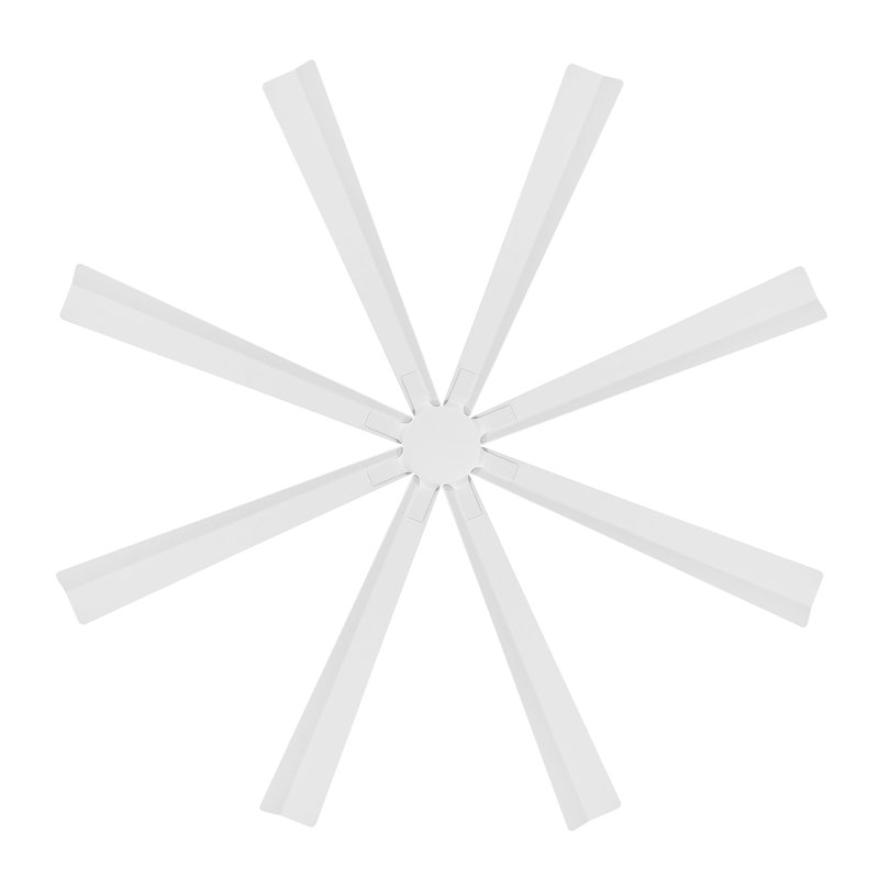 Size Matters 8-Blade Smart Ceiling Fan, 84", No, Matte White