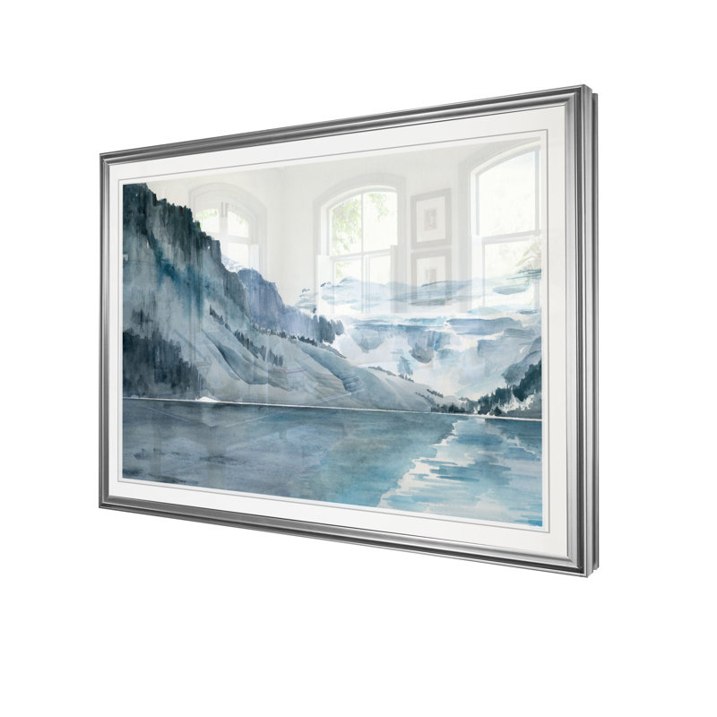« winter fjords i », reproduction, H 20 po x l 24 po x P 1,5 po, Cadre argenté