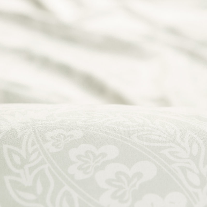 Paisley Sage Microfiber Queen Duvet Cover Set