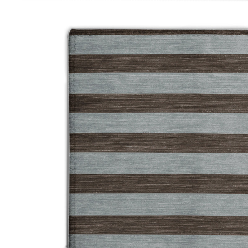 Tapis intérieur / extérieur gris HorizontalStripes, Rectangulaire 2 pi x 3 pi