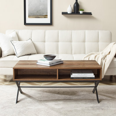 Cross Legs Coffee Table with Storage