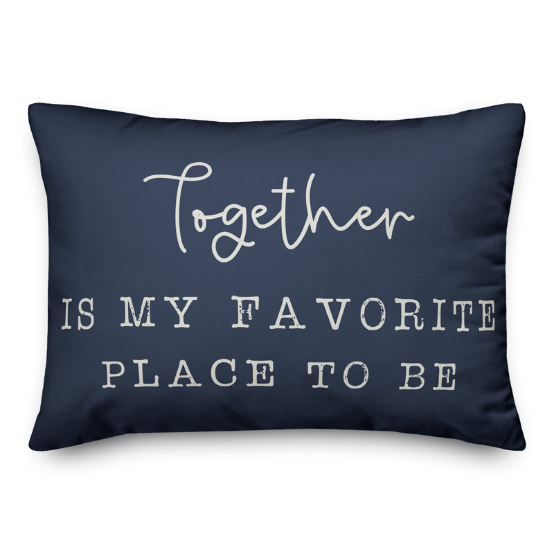 Housse de coussin rectangulaire d’extérieur favorite place, Bleu