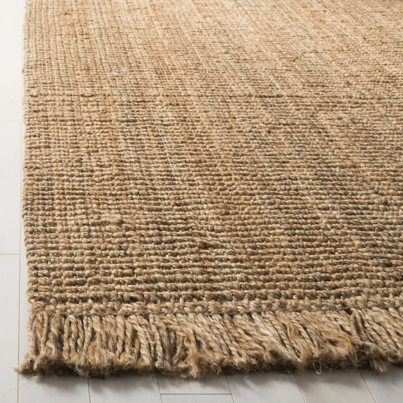 Tapis brun naturel noué à la main Heathfield, Carré 6 pi