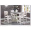 Table de hauteur comptoir brun et blanc antique avec 2 tablettes de présentation transitionnelles