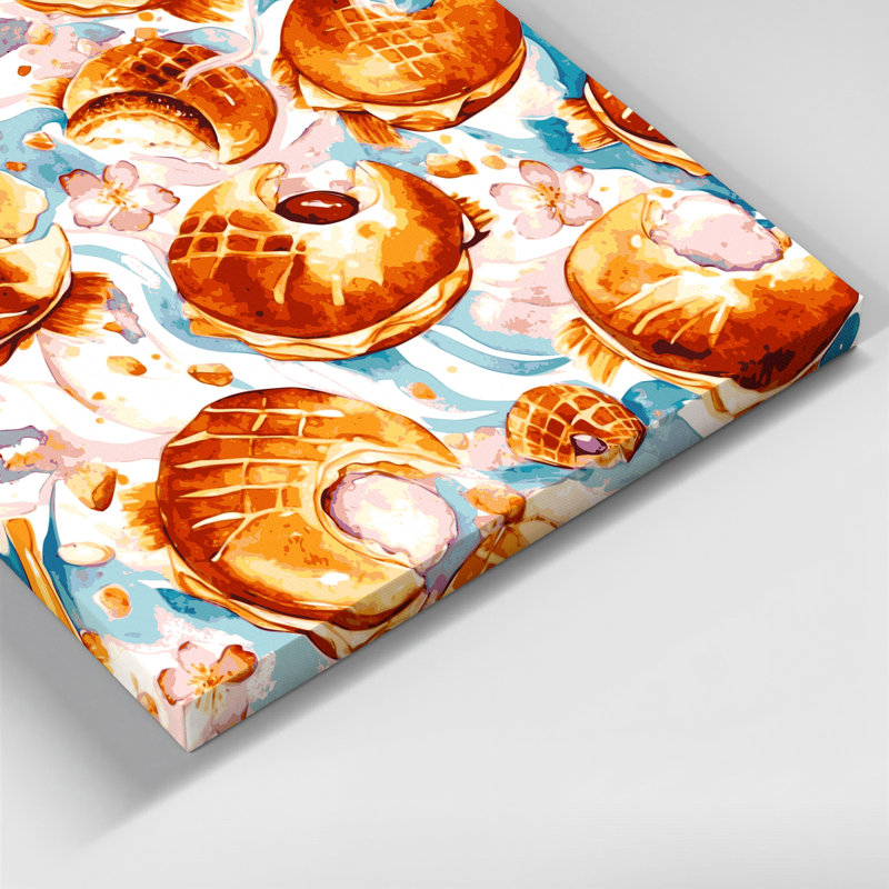 Desserts Taiyaki Beige Canvas Wall Art, 8" H x 10" W