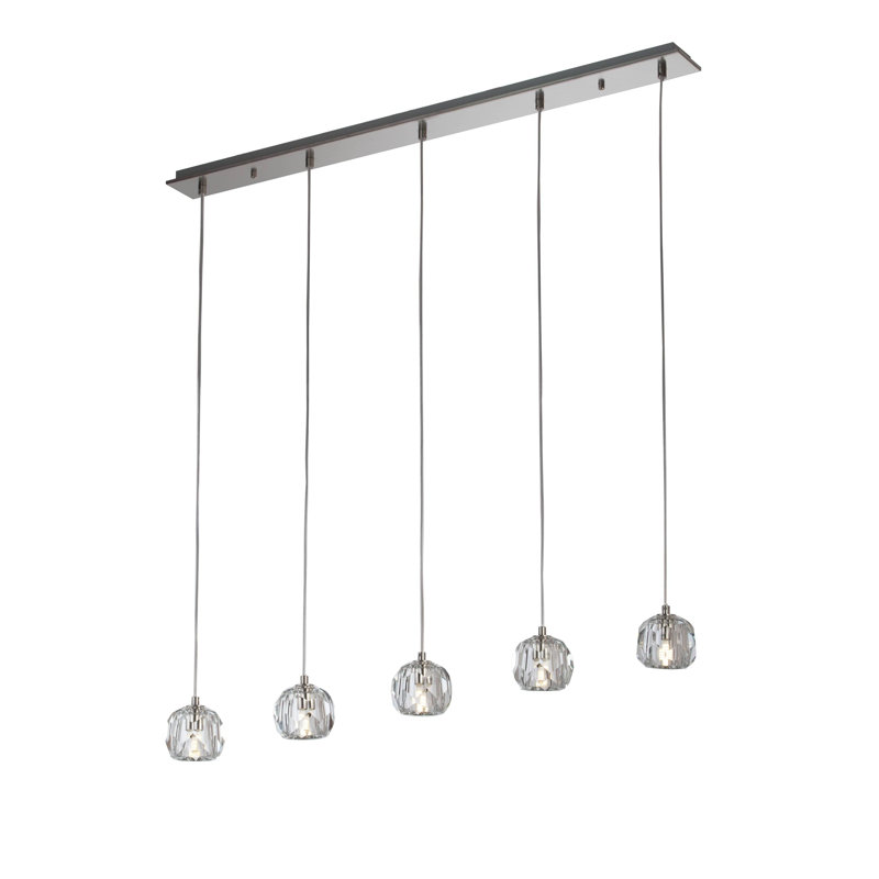 Mirabal 5 - Light Kitchen Island Pendant, Brushed Nickel