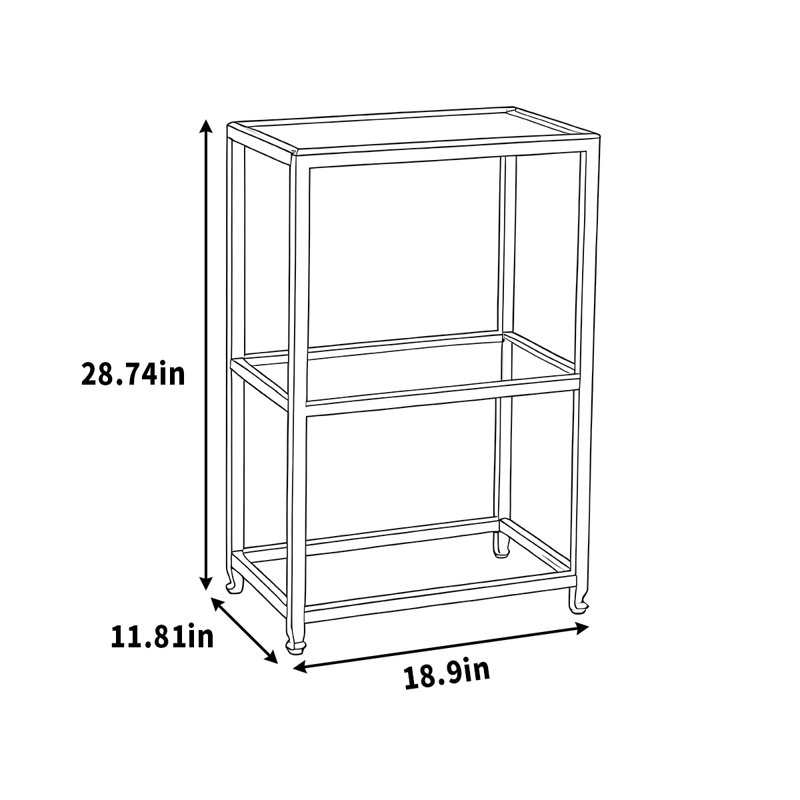 Rectangular flower shelf floor double layer storag