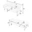 Canapé-lit pliable en coton et en lin de 70 pouces avec porte-gobelet et rangement latéral pour petits appartements et chambres d'amis-604322096