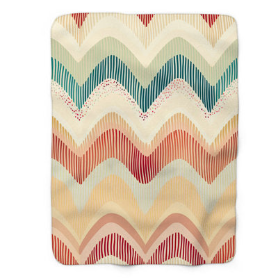 Psychedelic Pigments - 1 Piece Premium Sherpa Blan Throw Blanket