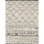 Wool Geometric Area Rug in Gray/Ivory