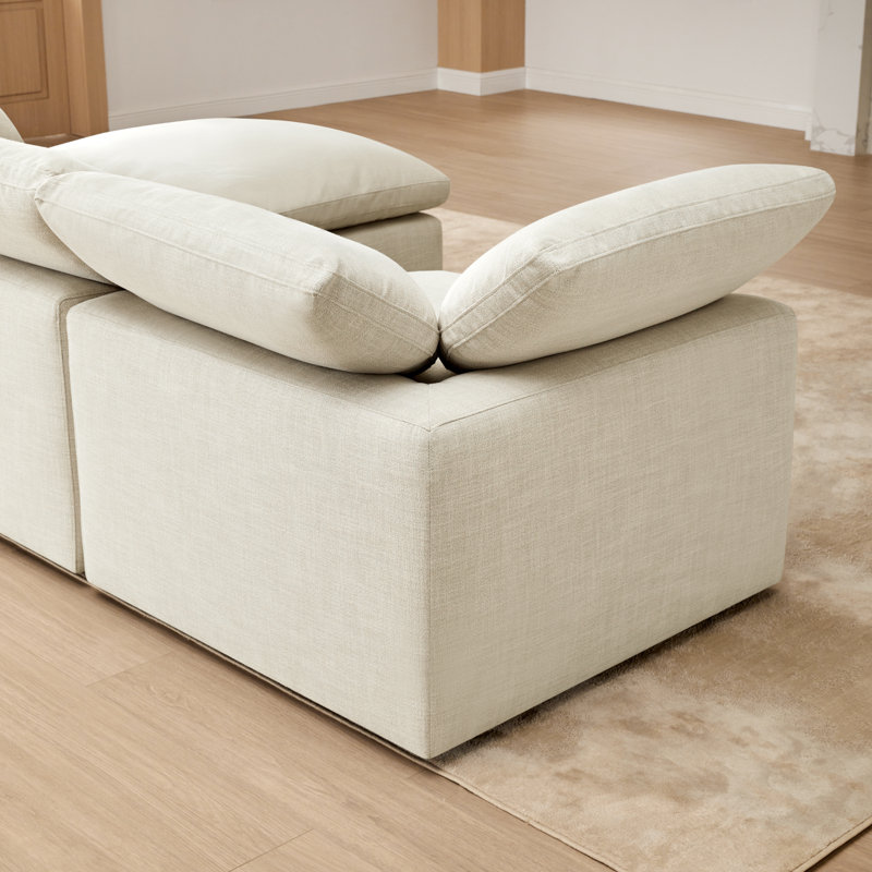 Fauteuil d'appoint rembourré Asher, Lin Performance Effie