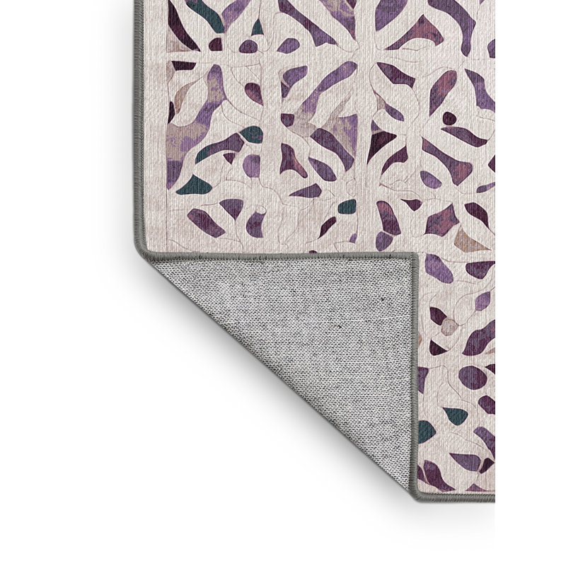 Machine Washable Gray Area Rug, Rectangle 6' x 9'