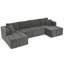 Canapé modulaire en U en chenille avec nuage et porte-gobelets-1204367867-1204367865