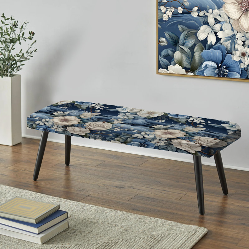 Allure nautique de l'océan bleu - banc rembourré noir Coastal