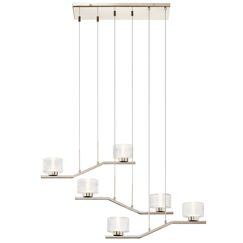  Lustre linéaire à DEL 6 lumières