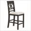 Ensemble de salle à manger à hauteur de comptoir rustique avec rangement, table en bois 6 pièces, banc et 4 chaises pour cuisines modernes et petits espaces-129945705