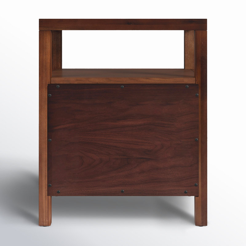 Nora 2-Drawer Nightstand, Walnut