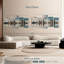 Detroit Skyline Reflection - Ensemble de 5 toiles tendues-1917392068
