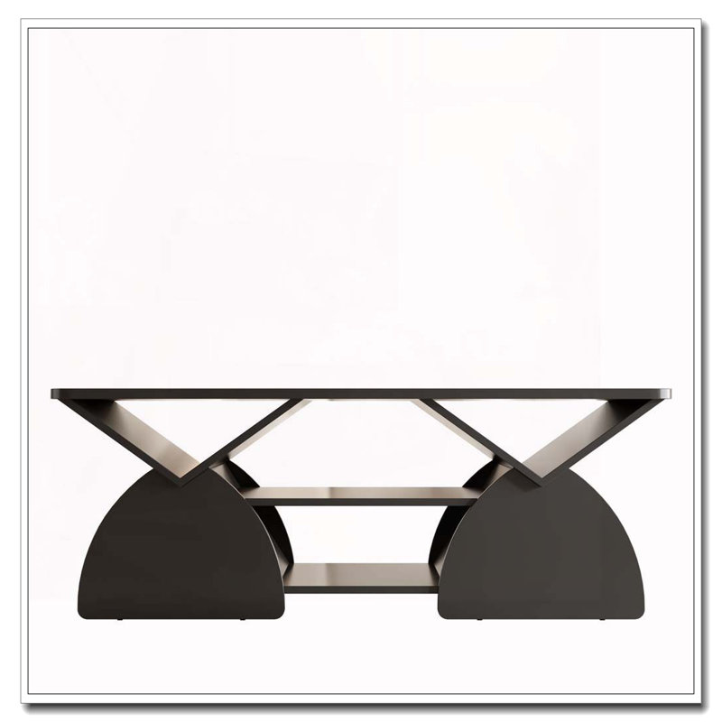 Table basse rectangulaire pour le salon, Noir