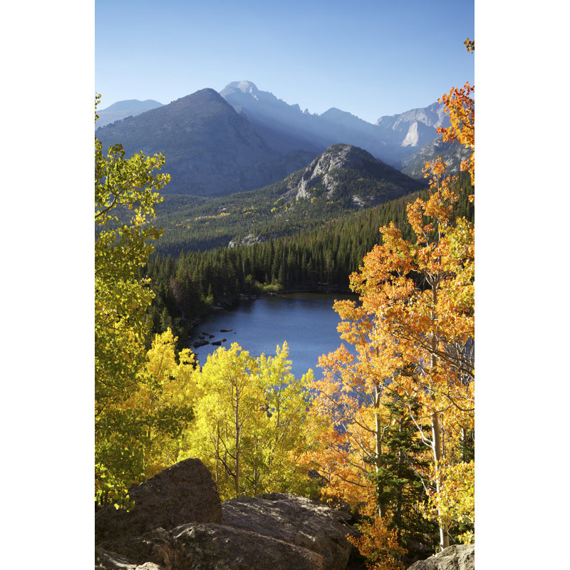 Autumn Sunrise over Lake 1 Piece Wrapped Canvas Wall Art, 46cm H x 30cm W x 3.8cm D