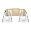 Meuble-lavabo 2 lumières 13 po Strayhan - Or moderne-624271460-624271463-624271484