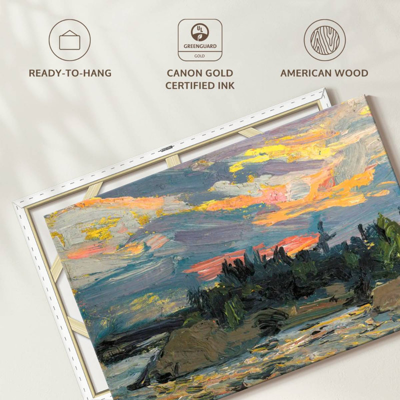 Avery Sunset Canoe Lake, 20" H x 30" W