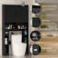Armoire de rangement au-dessus de la toilette-127658992