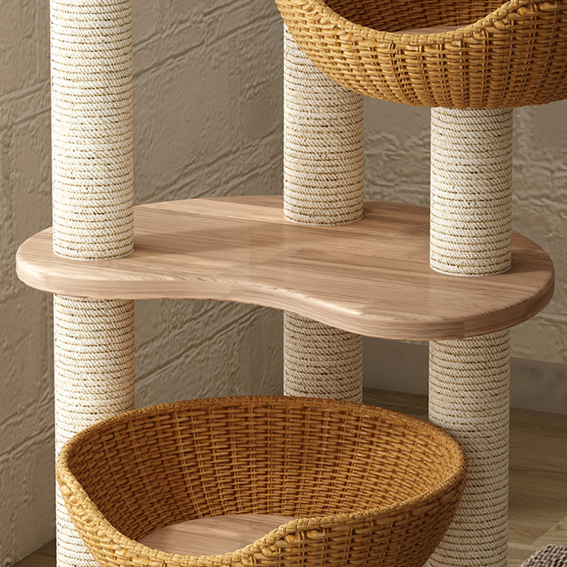 5-Tiers Cat Tree with Cat Condons,Perch,Scratching Posts