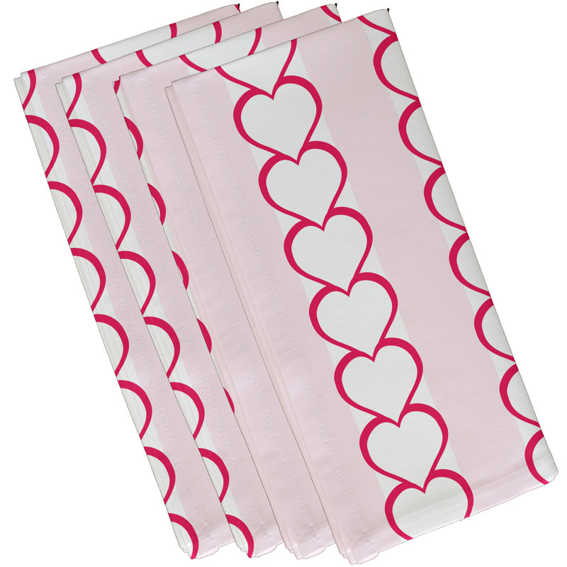 Polyester Geometric Square Napkin, 18" W x 18" L, Fuchsia