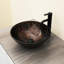 Lavabo de salle de bain rond en verre 16-1 / 2 po.