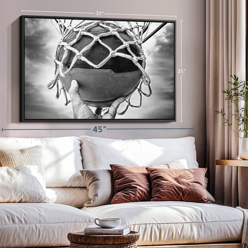 Impression sur toile BW Basketball, H 25 po x l 37 po