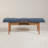 Modern Bench with Storage, Walnut & Dark Blue, 43.3 x 18.1 x 15.7 inches | 100% Melamine Coated Particle Board & 100% Linen Fabric | Stylish Hornbeam Legs, Perfect for Entryway & Living Room Organization-1697425462