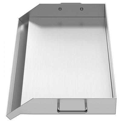 Plaque chauffante en acier inoxydable, plaque rectangulaire universelle à dessus plat, charbon de bois BBQ