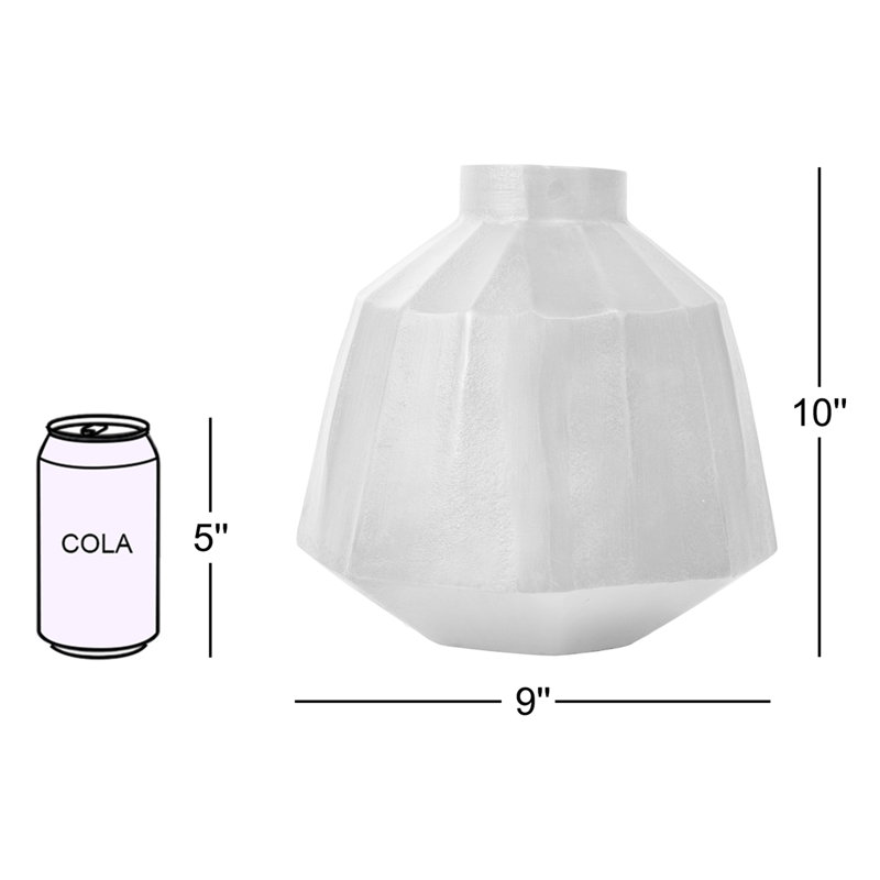 Vase de table en métal Artemis, Gris