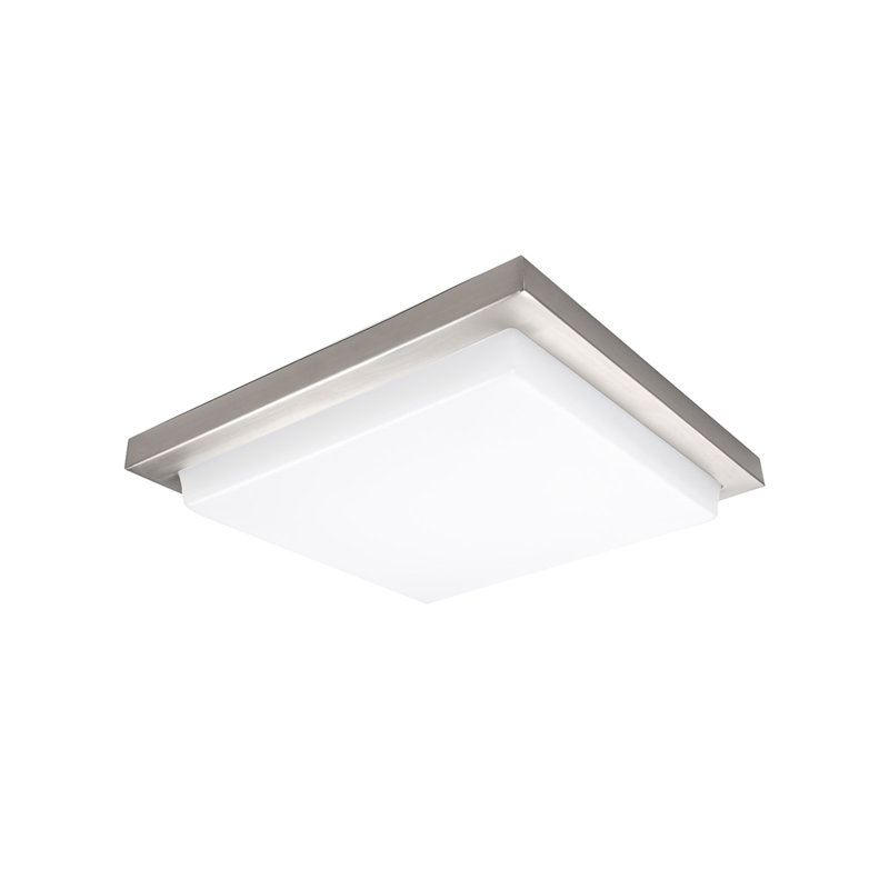 Acrylic LED Flush Mount, 3000, 1.75" H x 12" W x 12" D, Brushed Nickel