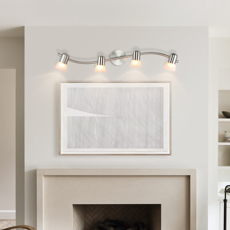 33.62'' 4 -Light Fixed Track Track Kit with Dimmable and Adjustable Head
