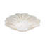 Figurine décorative coquille de pétoncle pour la décoration intérieure - Sculpture côtière moderne pour le bureau, les décorations de table ou le salon - 22 po, blanc